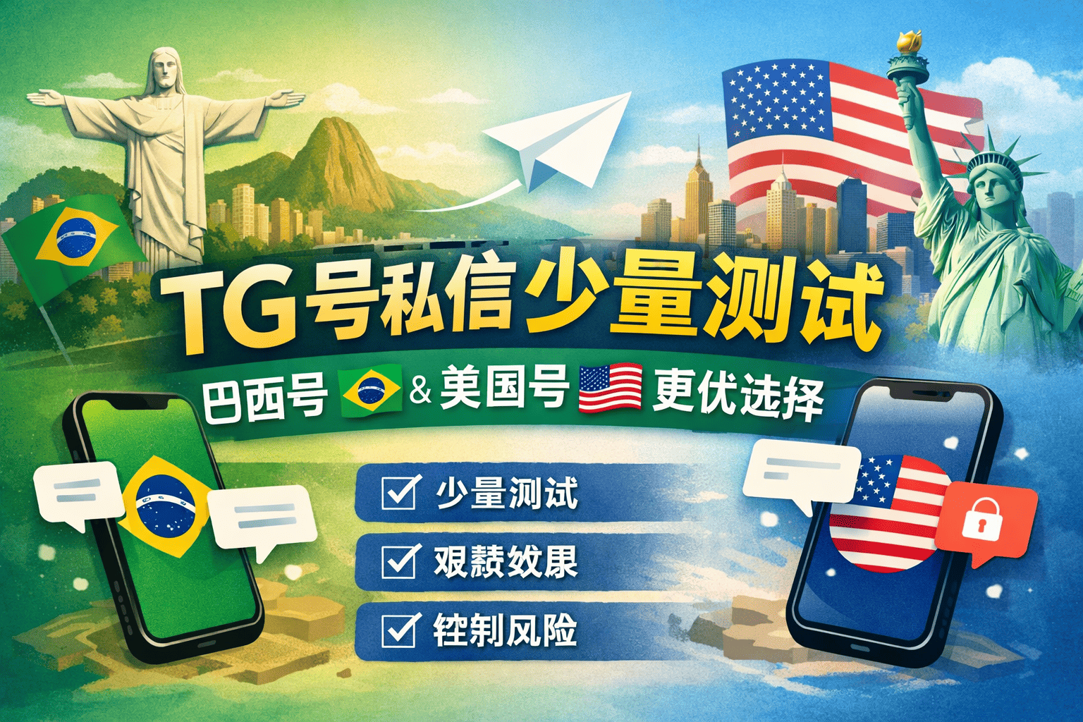 TG私信用什么账号更稳定？少量测试策略 + 巴西/美国号解析（2026）
