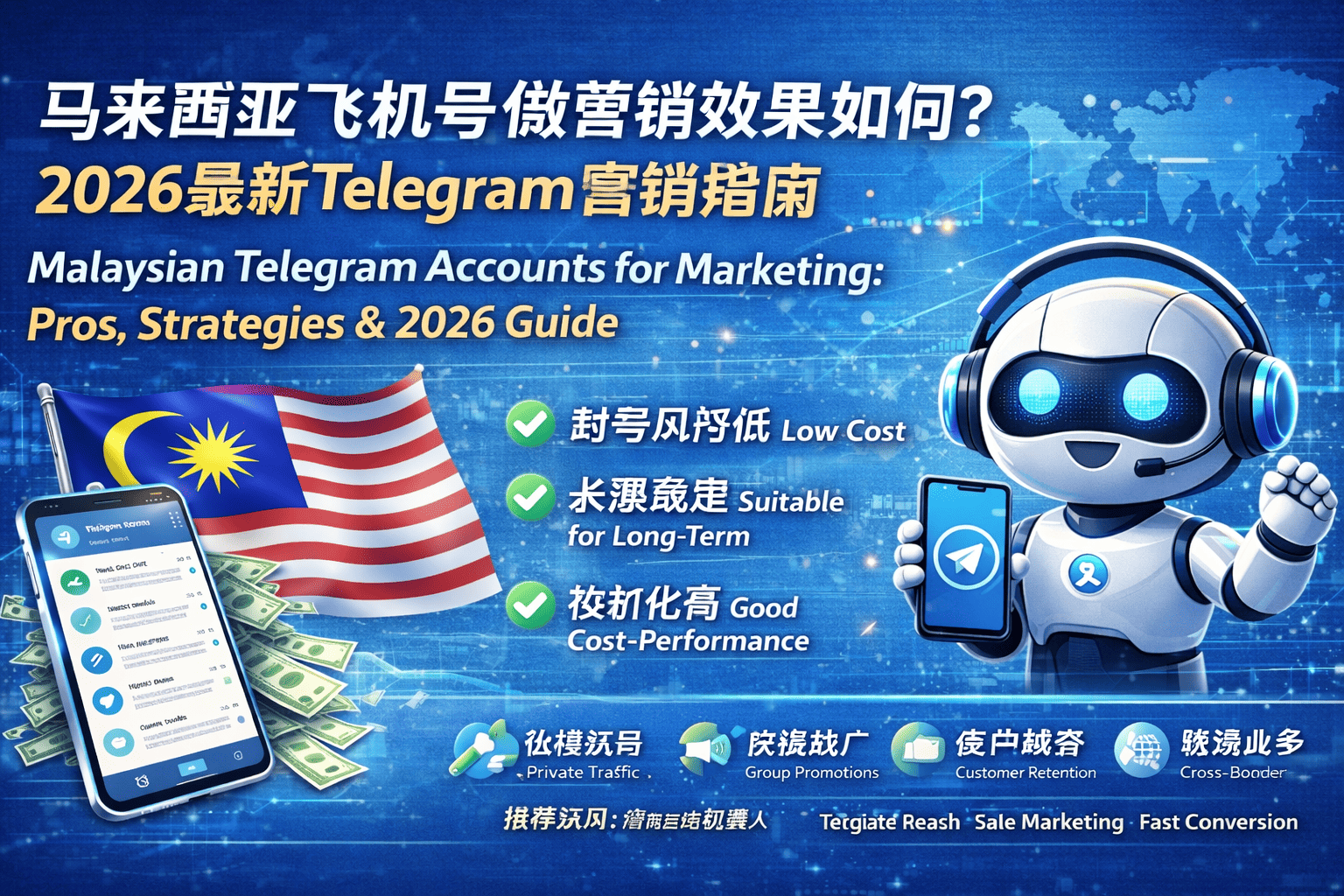 马来西亚飞机号做营销效果如何?2026最新Telegram营销指南